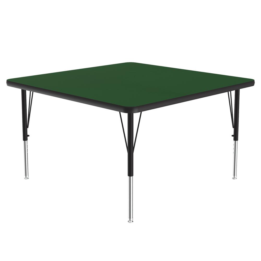 Deluxe High-Pressure Top Activity Tables, 48x48" SQUARE, GREEN BLACK/CHROME. Picture 3