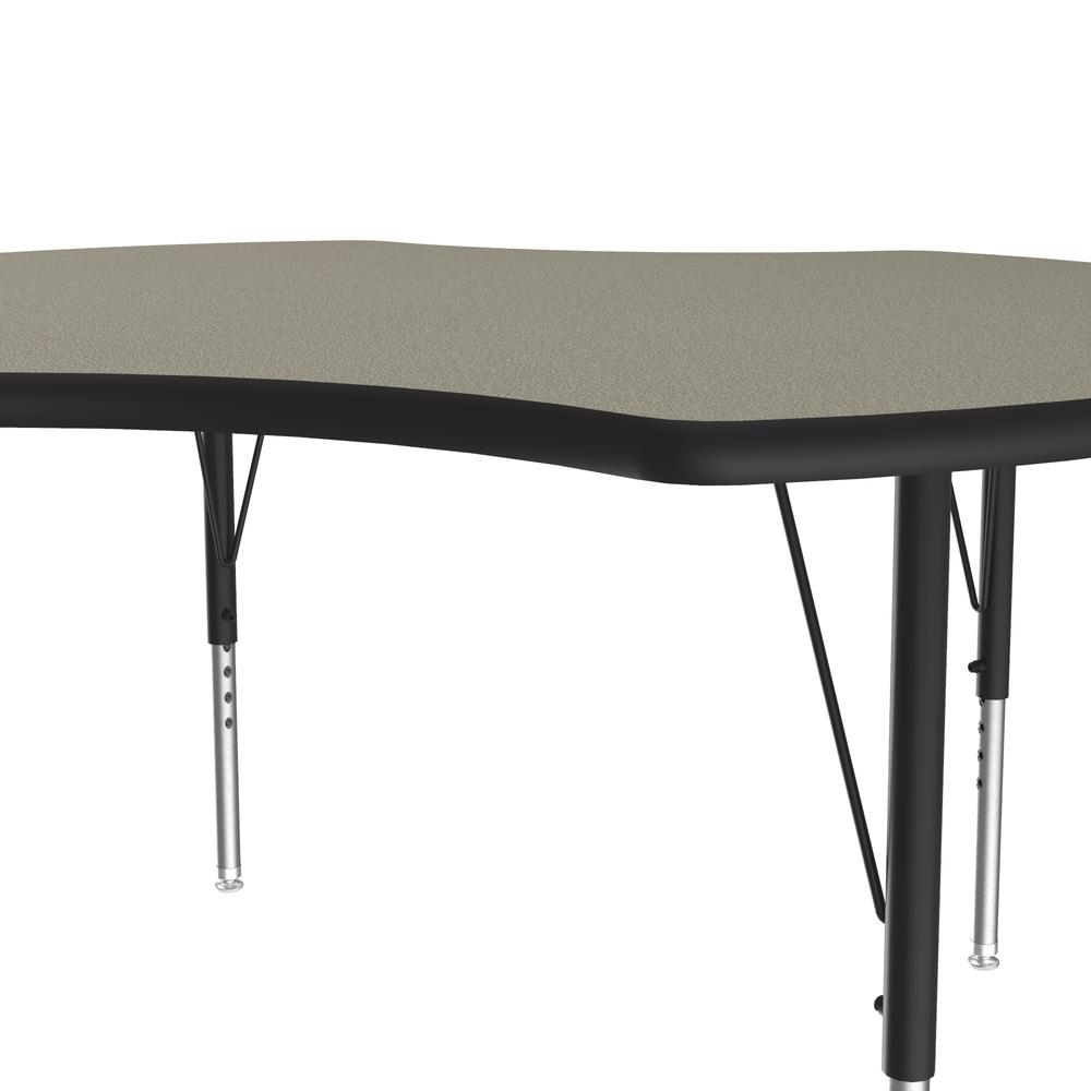 Deluxe High-Pressure Top Activity Tables, 48x48", CLOVER SAVANNAH SAND BLACK/CHROME. Picture 3
