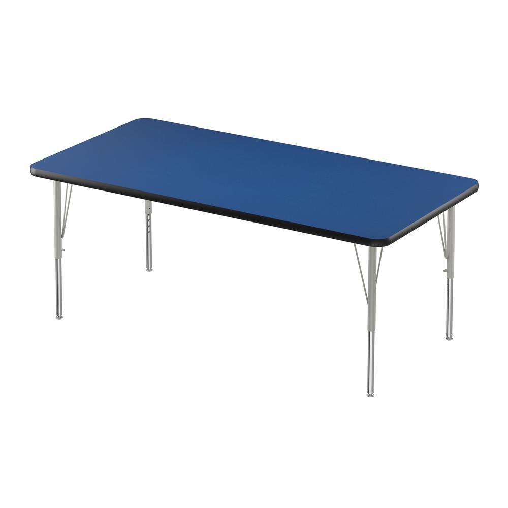 Deluxe High-Pressure Top Activity Tables 30x72", RECTANGULAR BLUE, SILVER MIST. Picture 9