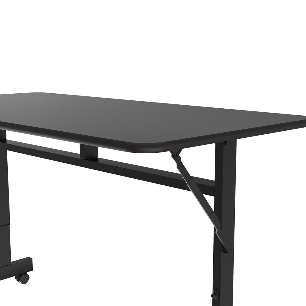 Econline Flip Top Tables, 24x48" RECTANGULAR BLACK GRANITE, BLACK. Picture 7