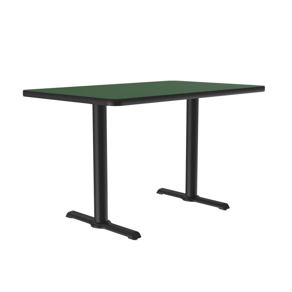 Table Height Deluxe High-Pressure Café and Breakroom Table, 30x48", RECTANGULAR GREEN BLACK. Picture 8