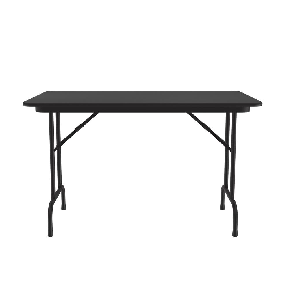Deluxe High Pressure Top Folding Table 30x48", RECTANGULAR, BLACK GRANITE BLACK. Picture 1