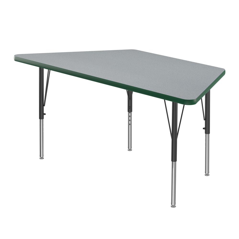 Deluxe High-Pressure Top Activity Tables, 30x60", TRAPEZOID, GRAY GRANITE, BLACK/CHROME. Picture 7