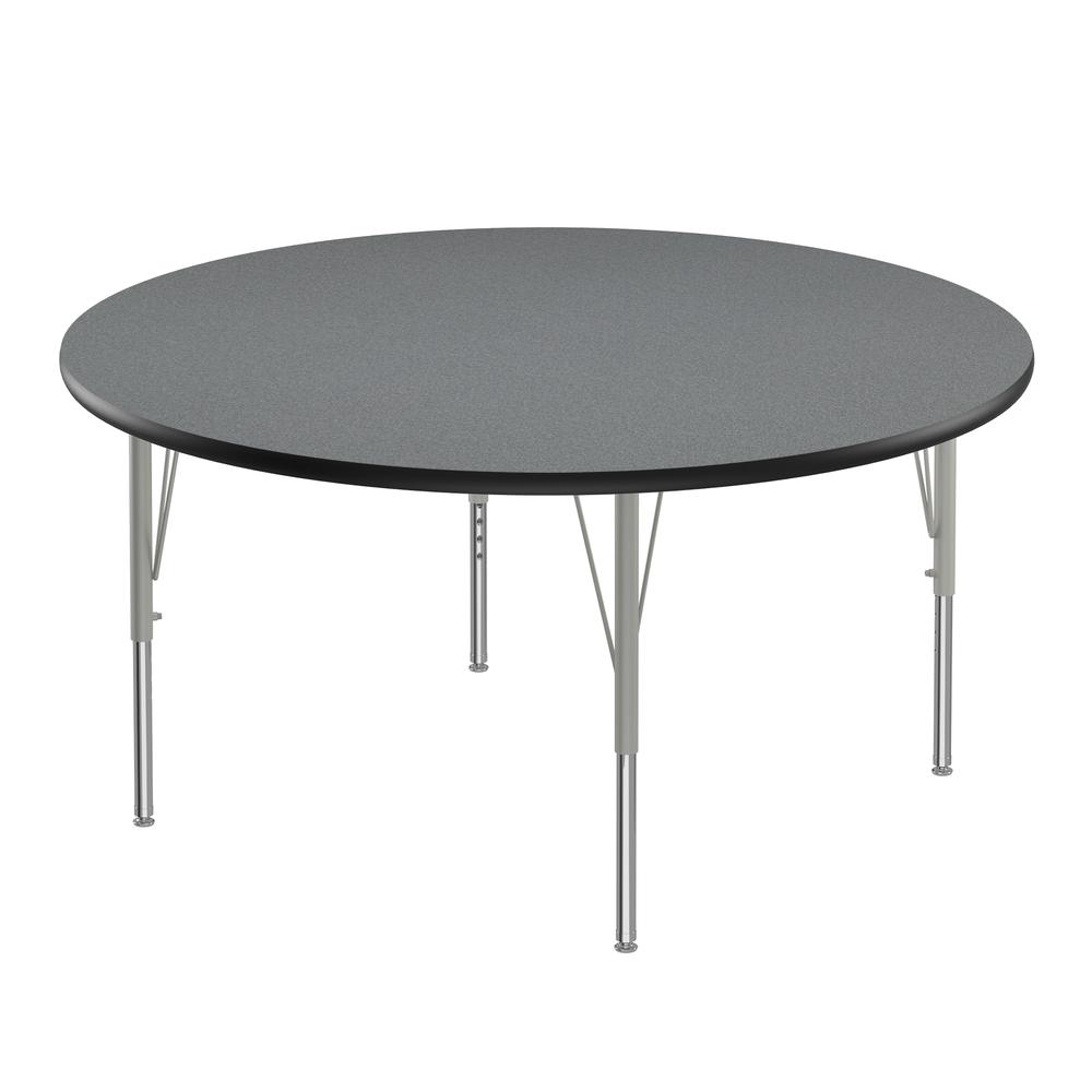 Deluxe High-Pressure Top Activity Tables 48x48", ROUND MONTANA GRANITE, SILVER MIST. Picture 9