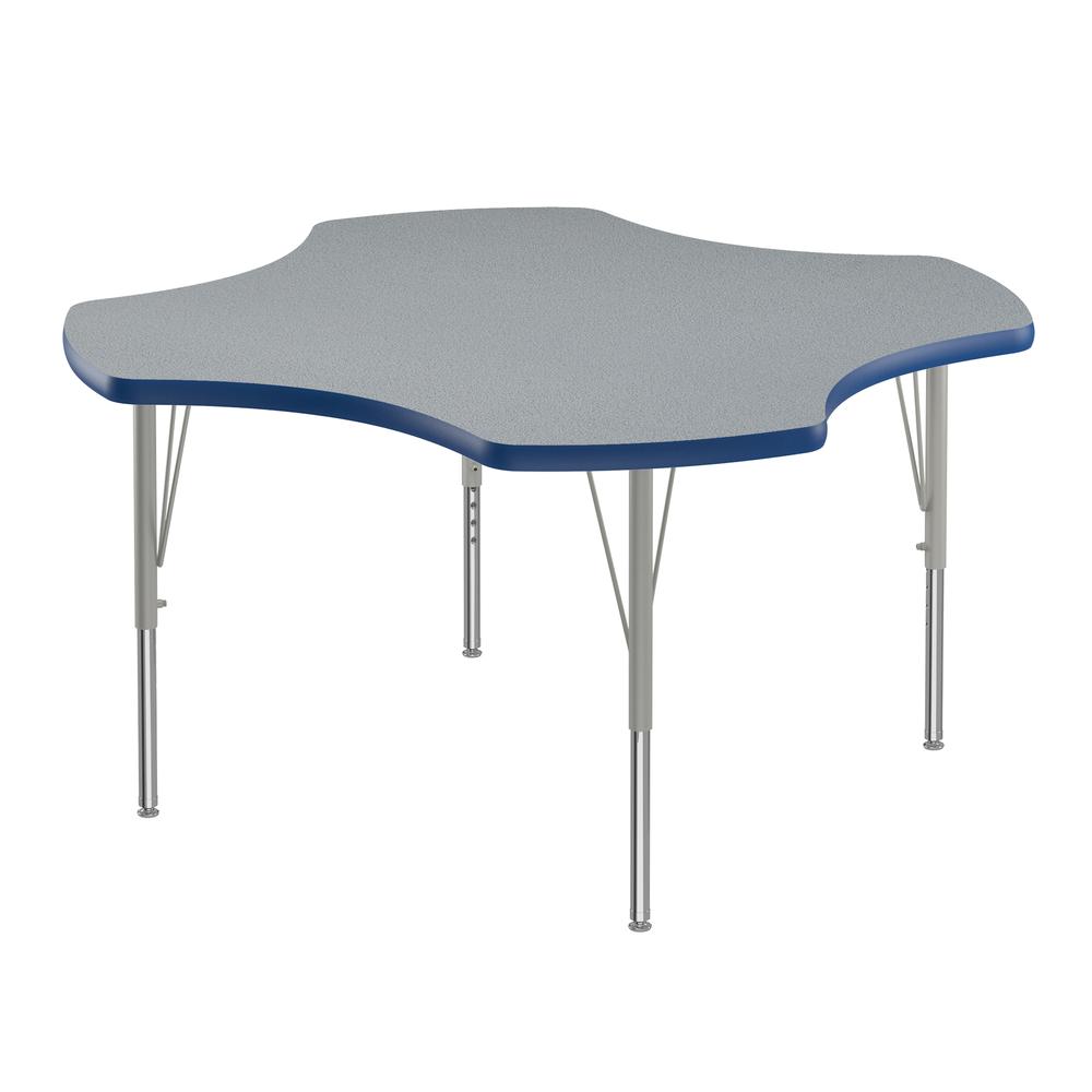 Commercial Laminate Top Activity Tables 48x48", CLOVER GRAY GRANITE, SILVER MIST. Picture 1