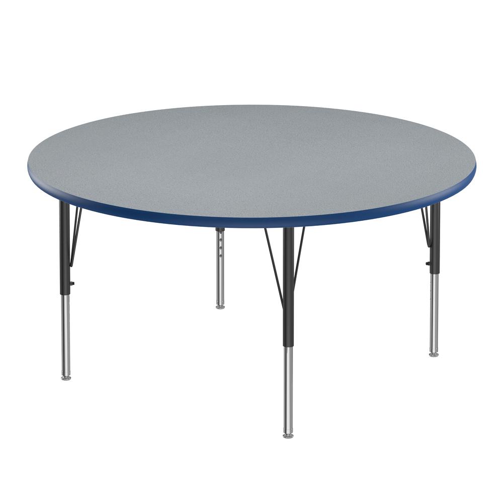 Deluxe High-Pressure Top Activity Tables, 48x48", ROUND, GRAY GRANITE, BLACK/CHROME. Picture 2