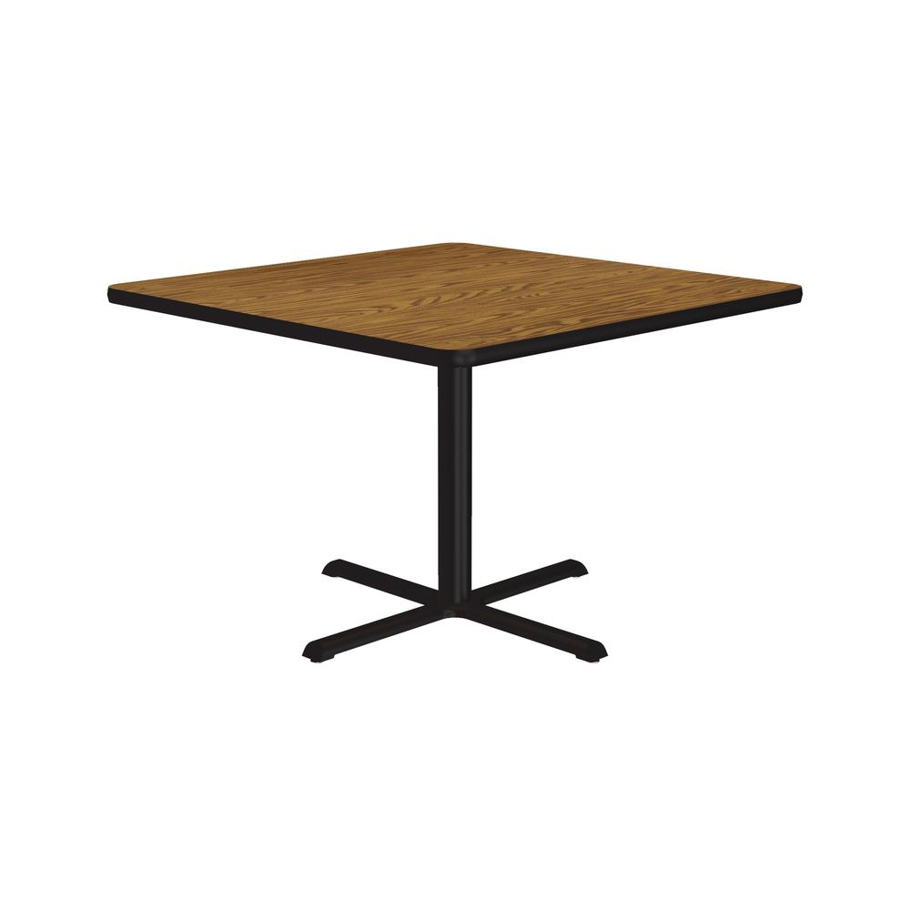 Table Height Deluxe High-Pressure Café and Breakroom Table, 36x36", SQUARE MEDIUM OAK BLACK. Picture 6