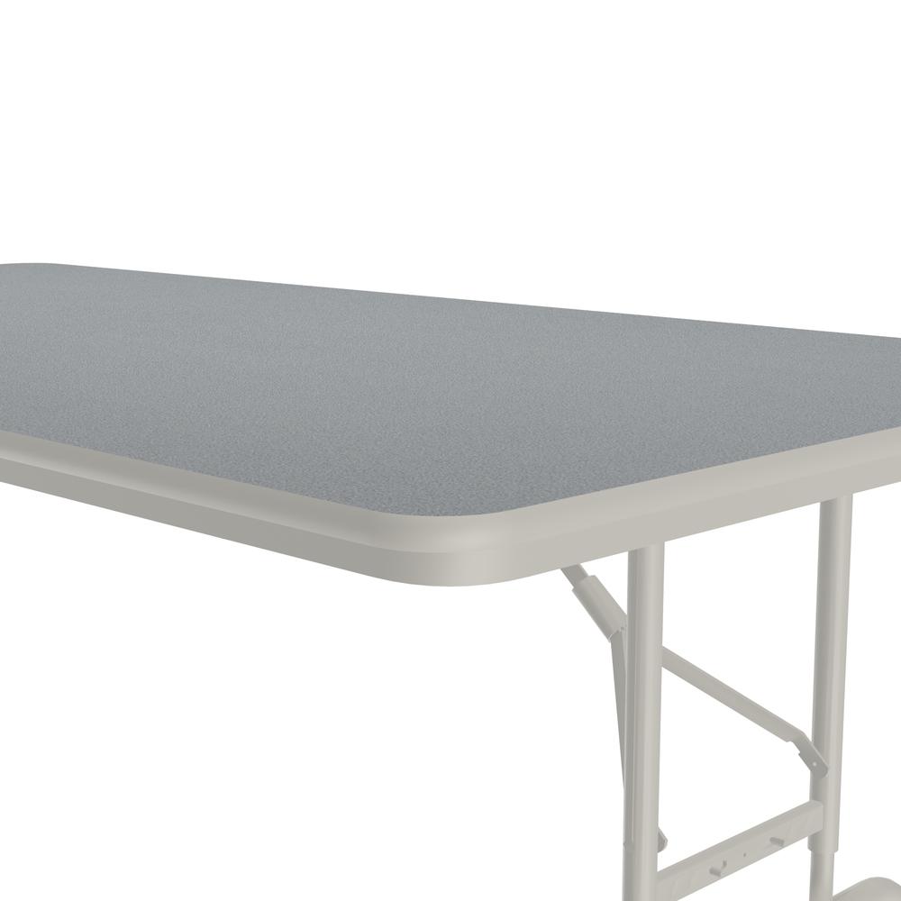 Adjustable Height Thermal Fused Laminate Top Folding Table, 36x96", RECTANGULAR, GRAY GRANITE GRAY. Picture 5