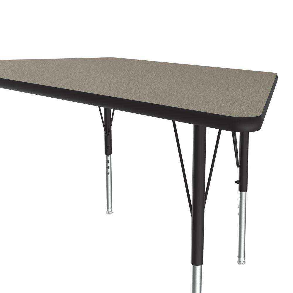 Deluxe High-Pressure Top Activity Tables 30x60", TRAPEZOID SAVANNAH SAND BLACK/CHROME. Picture 7