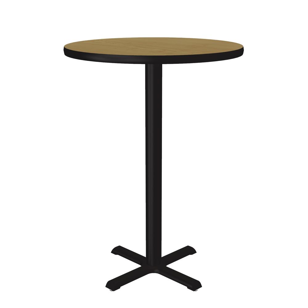 Bar Stool/Standing Height Deluxe High-Pressure Café and Breakroom Table, 30x30", ROUND FUSION MAPLE BLACK. Picture 1