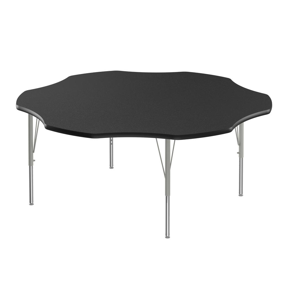 Deluxe High-Pressure Top Activity Tables, 60x60" FLOWER BLACK GRANITE SILVER MIST. Picture 1