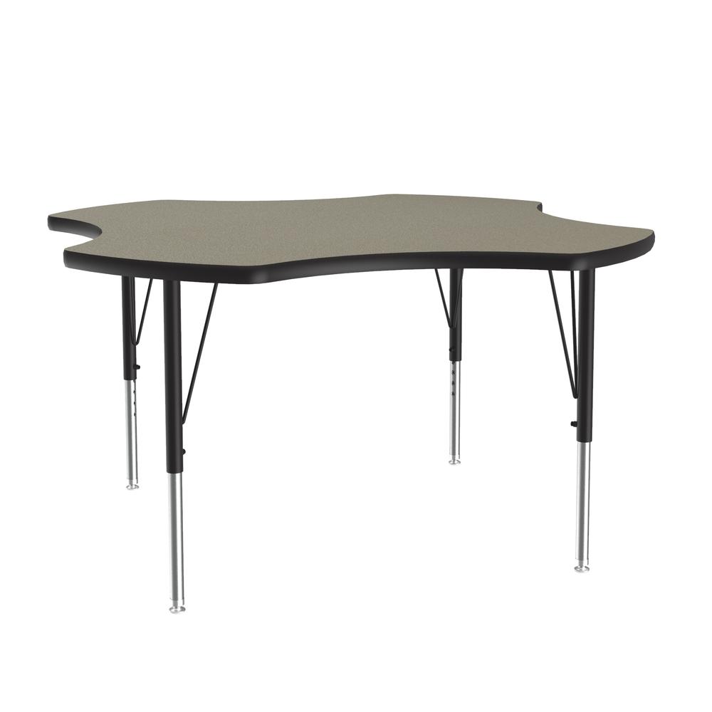 Deluxe High-Pressure Top Activity Tables, 48x48", CLOVER SAVANNAH SAND BLACK/CHROME. Picture 9