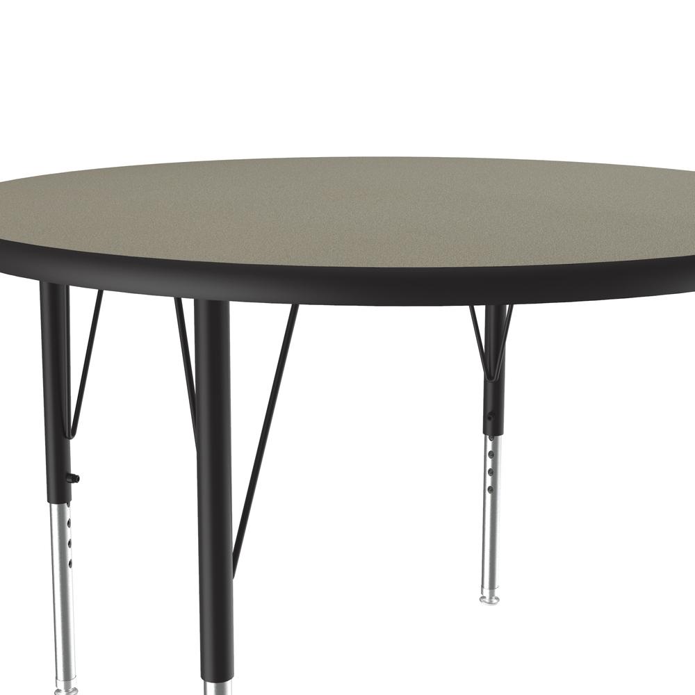 Deluxe High-Pressure Top Activity Tables 36x36" ROUND, SAVANNAH SAND BLACK/CHROME. Picture 8