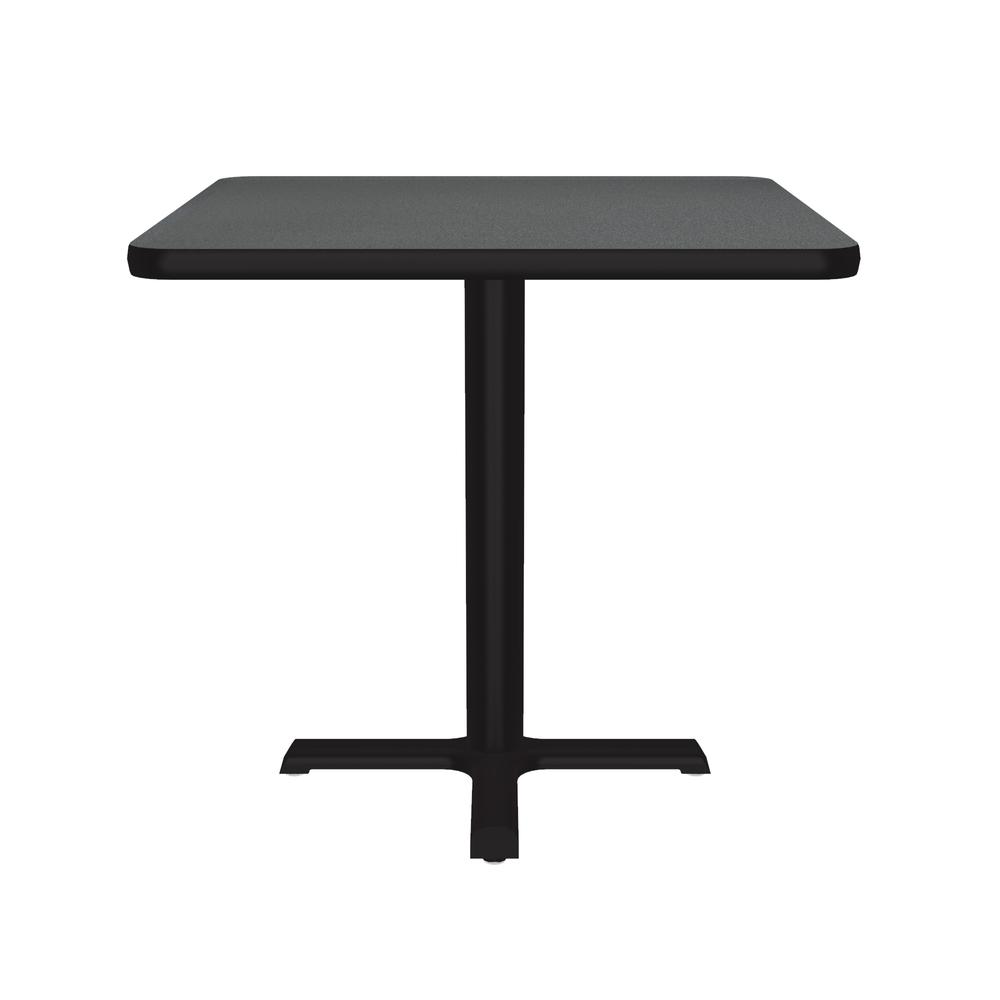 Table Height Deluxe High-Pressure Café and Breakroom Table 24x24" SQUARE, MONTANA GRANITE, BLACK. Picture 7