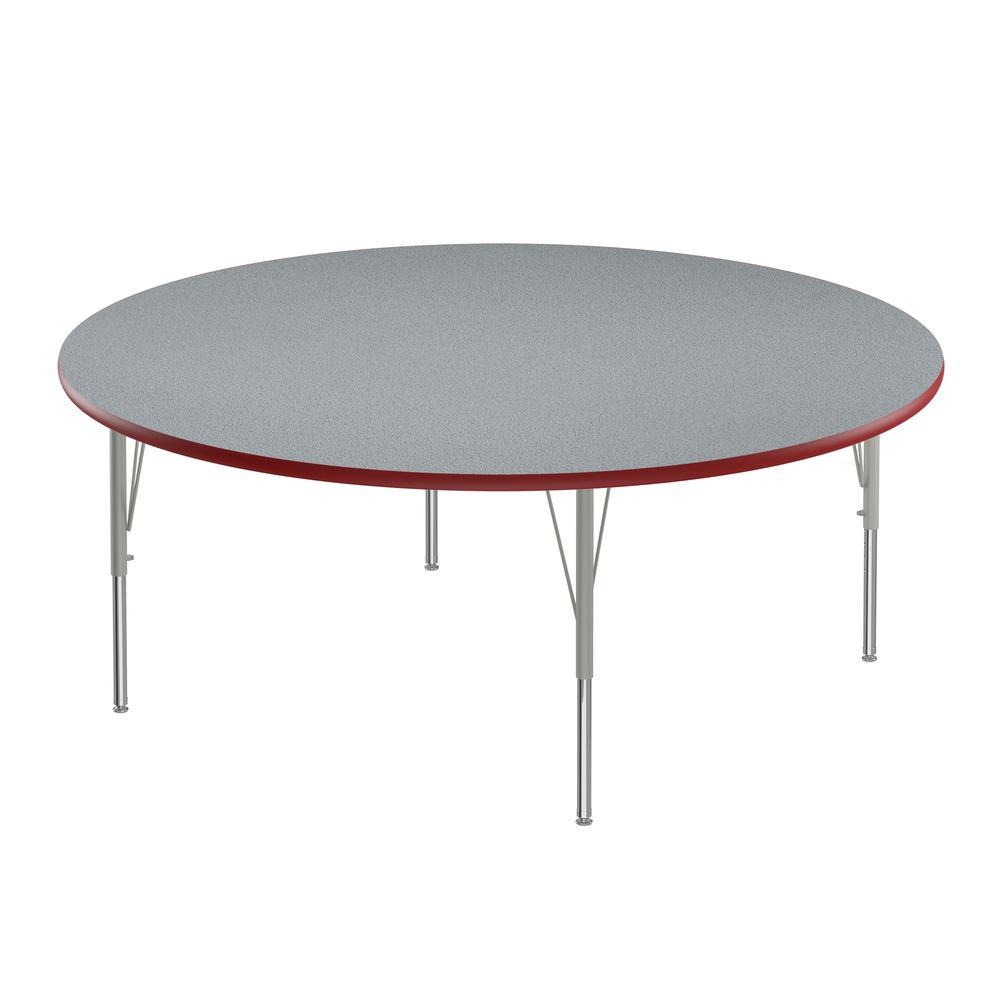 Deluxe High-Pressure Top Activity Tables, 60x60" ROUND GRAY GRANITE SILVER MIST. Picture 8