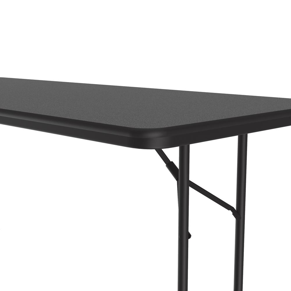 Econoline Melamine Top Folding Table, 30x96", RECTANGULAR, BLACK GRANITE, BLACK. Picture 7