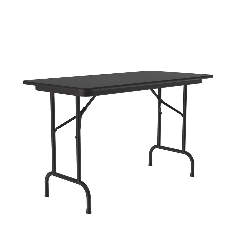 Deluxe High Pressure Top Folding Table 24x48", RECTANGULAR BLACK GRANITE BLACK. Picture 4