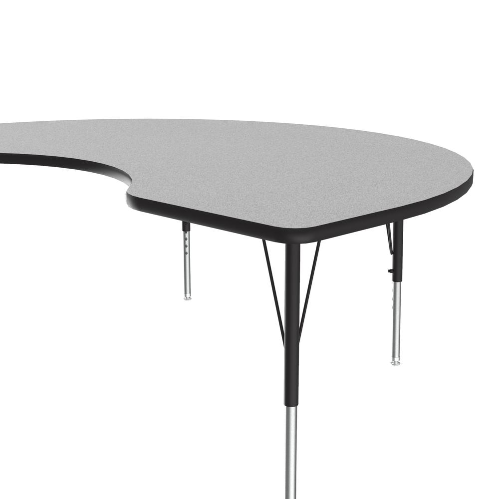 Commercial Laminate Top Activity Tables 48x72" KIDNEY, GRAY GRANITE BLACK/CHROME. Picture 4