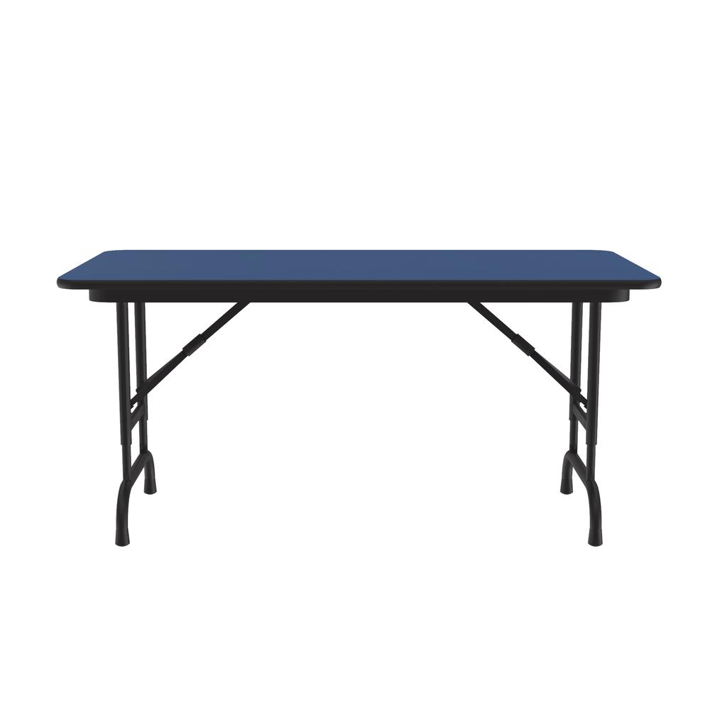 Adjustable Height High Pressure Top Folding Table 24x48" RECTANGULAR, BLUE BLACK. Picture 5