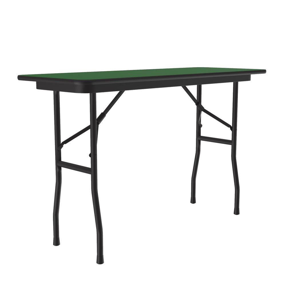 Deluxe High Pressure Top Folding Table, 18x48", RECTANGULAR GREEN BLACK. Picture 3