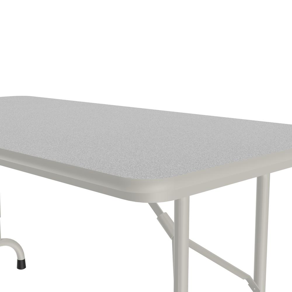 Adjustable Height Econoline Melamine Top Folding Table 24x48", RECTANGULAR, GRAY GRANITE GRAY. Picture 2