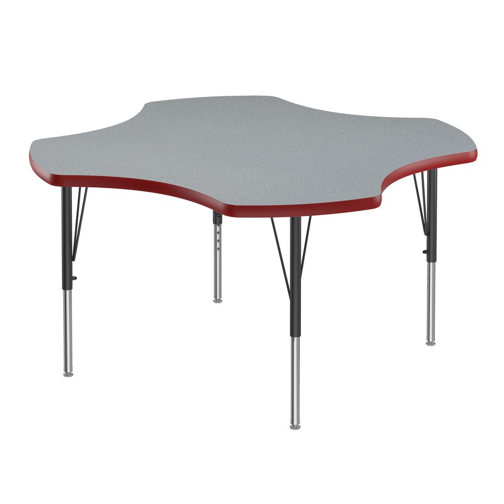 Commercial Laminate Top Activity Tables 48x48", CLOVER, GRAY GRANITE, BLACK/CHROME. Picture 1