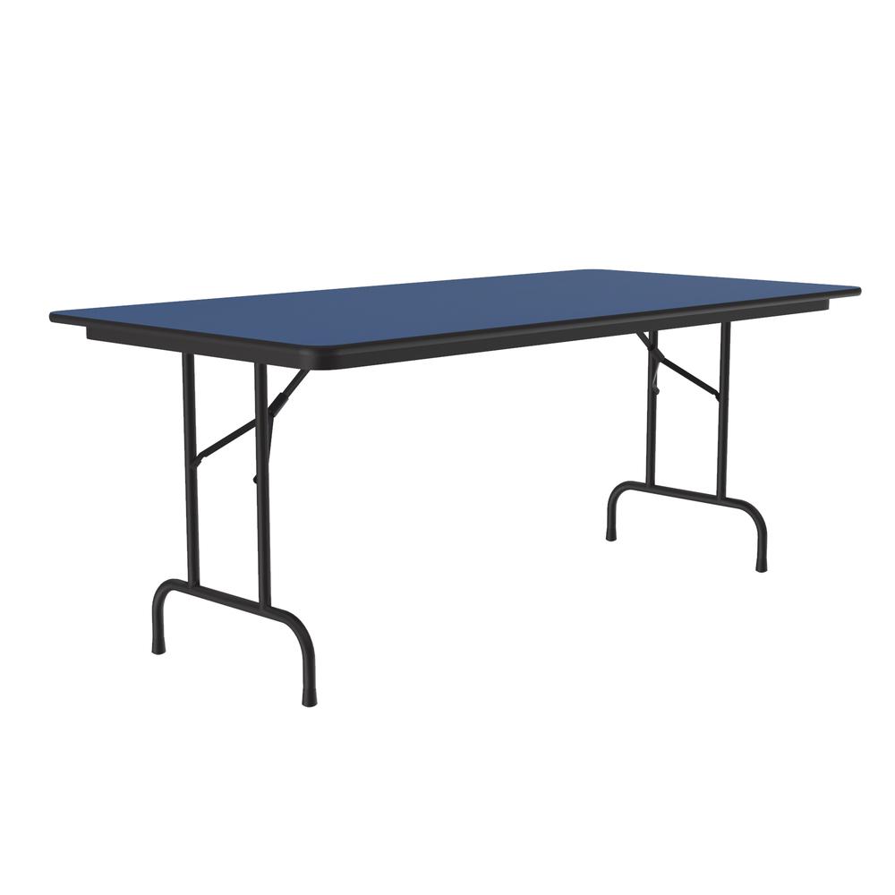 Deluxe High Pressure Top Folding Table, 36x72" RECTANGULAR, BLUE BLACK. Picture 6