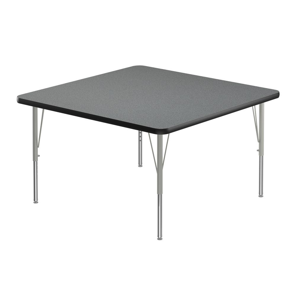 Deluxe High-Pressure Top Activity Tables, 42x42" SQUARE MONTANA GRANITE, SILVER MIST. Picture 4