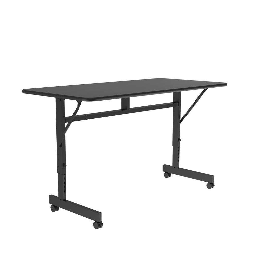 Econline Flip Top Tables, 24x48" RECTANGULAR BLACK GRANITE, BLACK. Picture 9