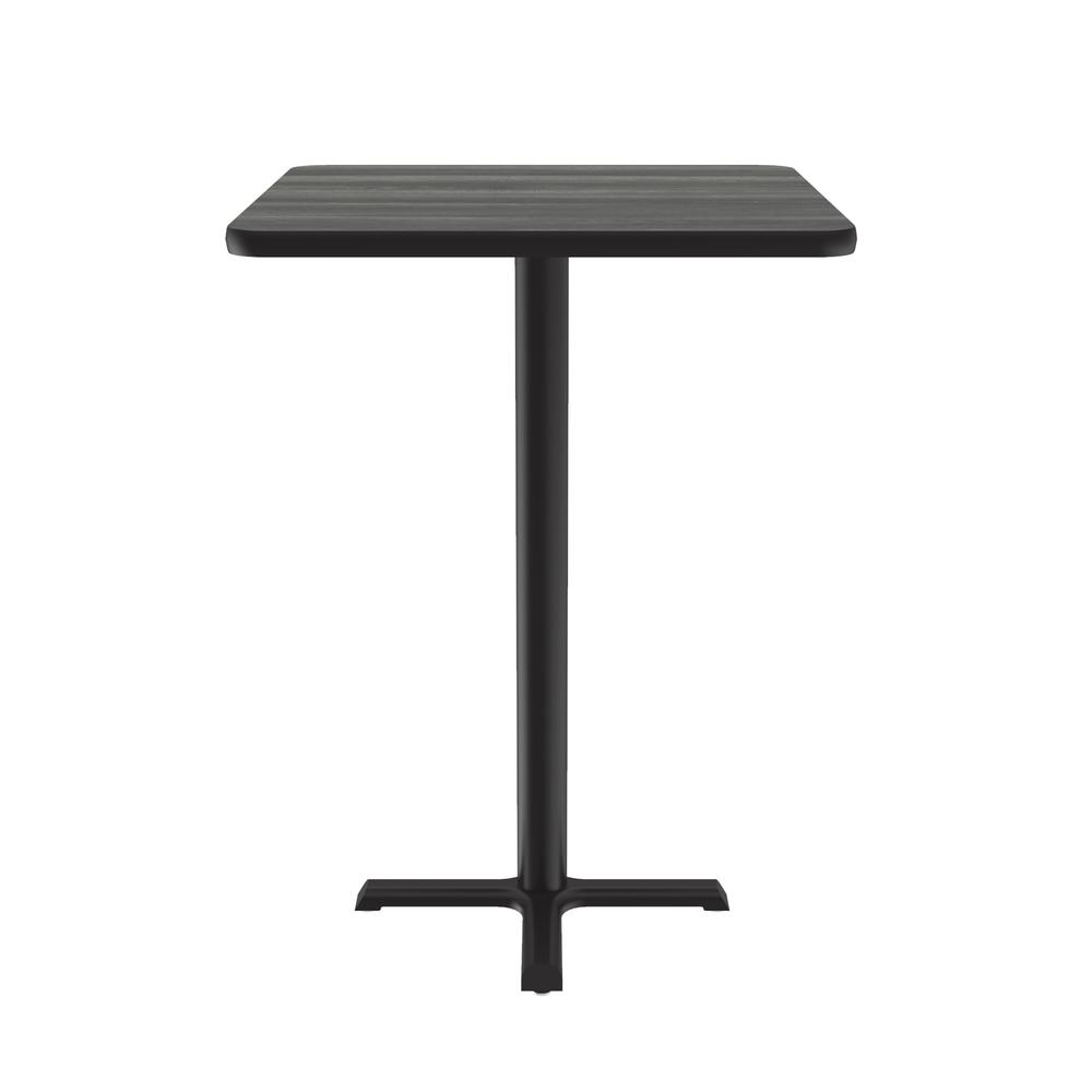 Bar Stool/Standing Height Deluxe High-Pressure Café and Breakroom Table 30x30, SQUARE, NEW ENGLAND DRIFTWOOD, BLACK. Picture 9