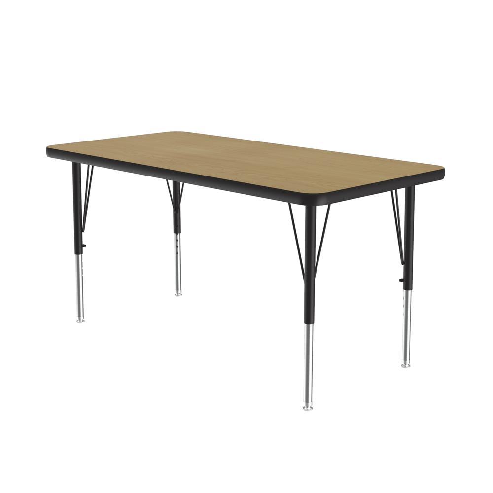 Deluxe High-Pressure Top Activity Tables 24x48 RECTANGULAR, FUSION MAPLE BLACK/CHROME. Picture 2