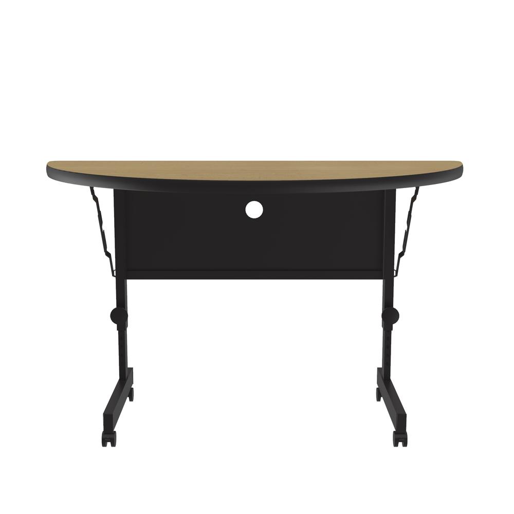 Deluxe High Pressure Top Flip Top Table, 24x48" RECTANGULAR, FUSION MAPLE BLACK. Picture 1