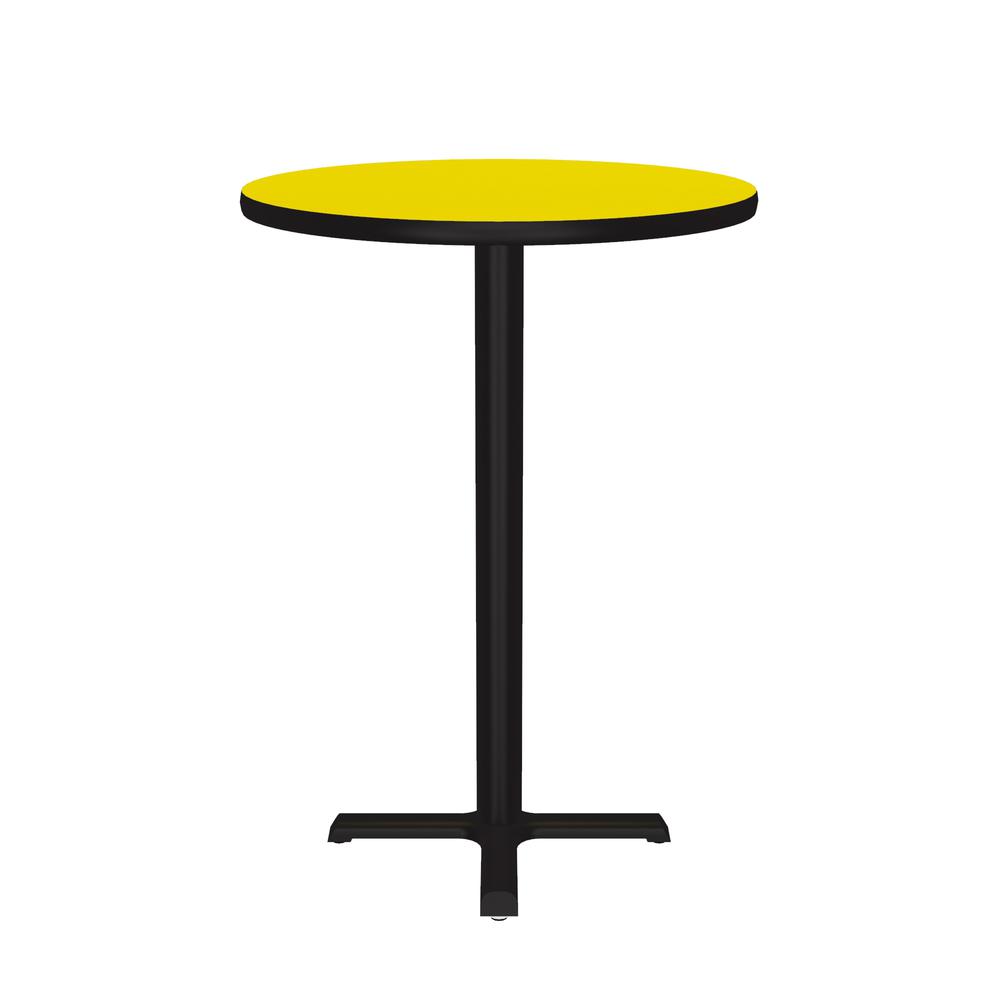 Bar Stool/Standing Height Deluxe High-Pressure Café and Breakroom Table 30x30", ROUND, YELLOW, BLACK. Picture 6