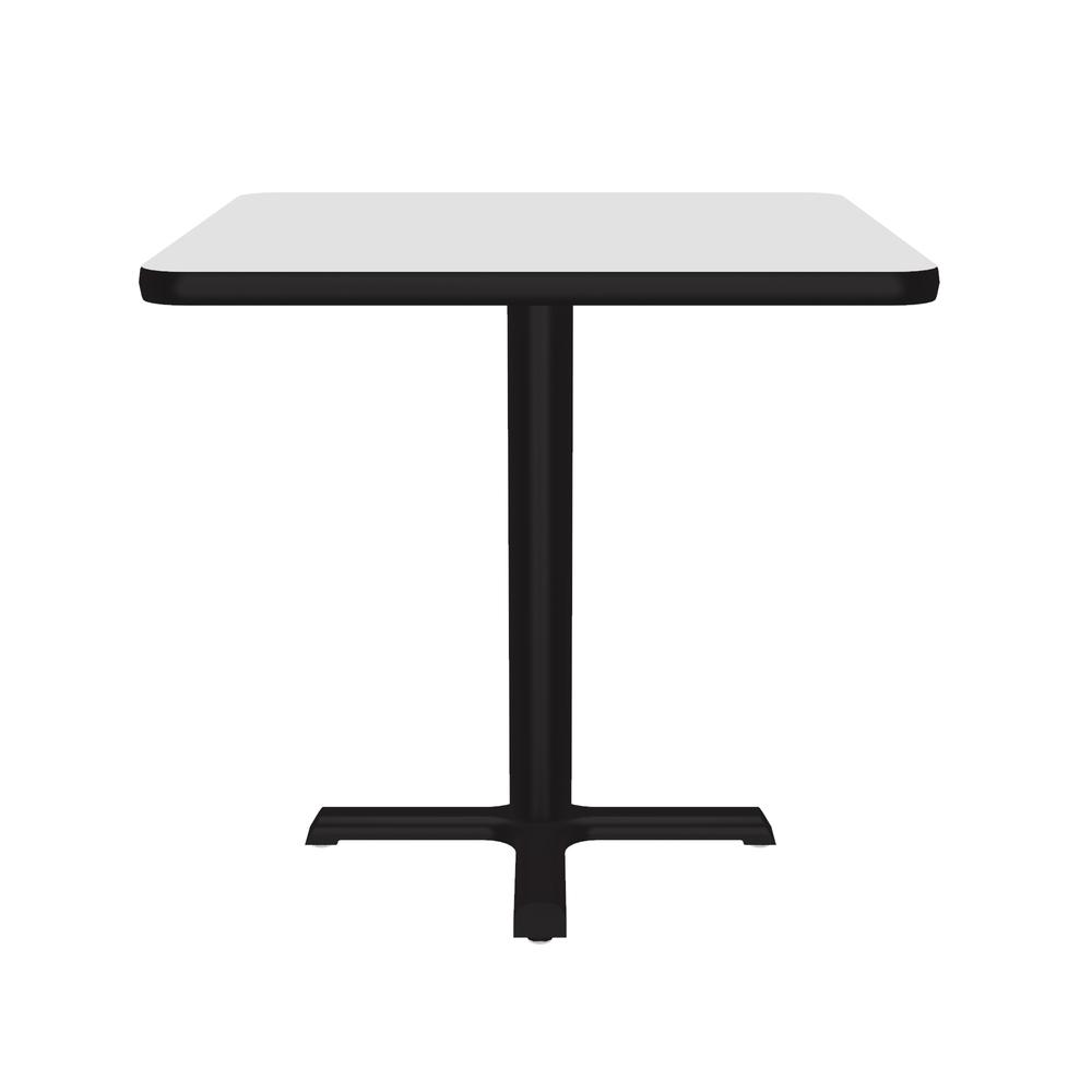Table Height Deluxe High-Pressure Café and Breakroom Table 30x30", SQUARE, WHITE BLACK. Picture 3