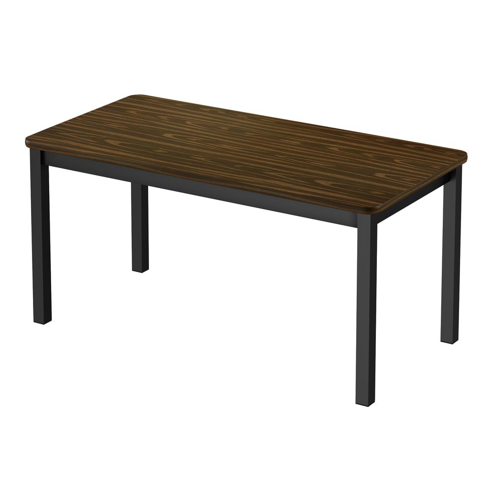 Deluxe High-Pressure Library Table, 30x60" RECTANGULAR, WALNUT BLACK. Picture 2