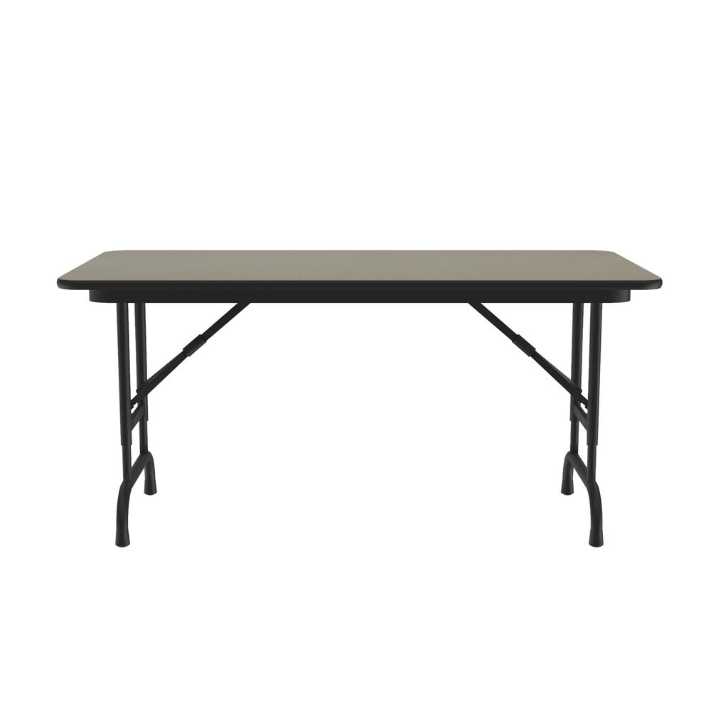 Adjustable Height High Pressure Top Folding Table 24x48", RECTANGULAR, SAVANNAH SAND BLACK. Picture 1