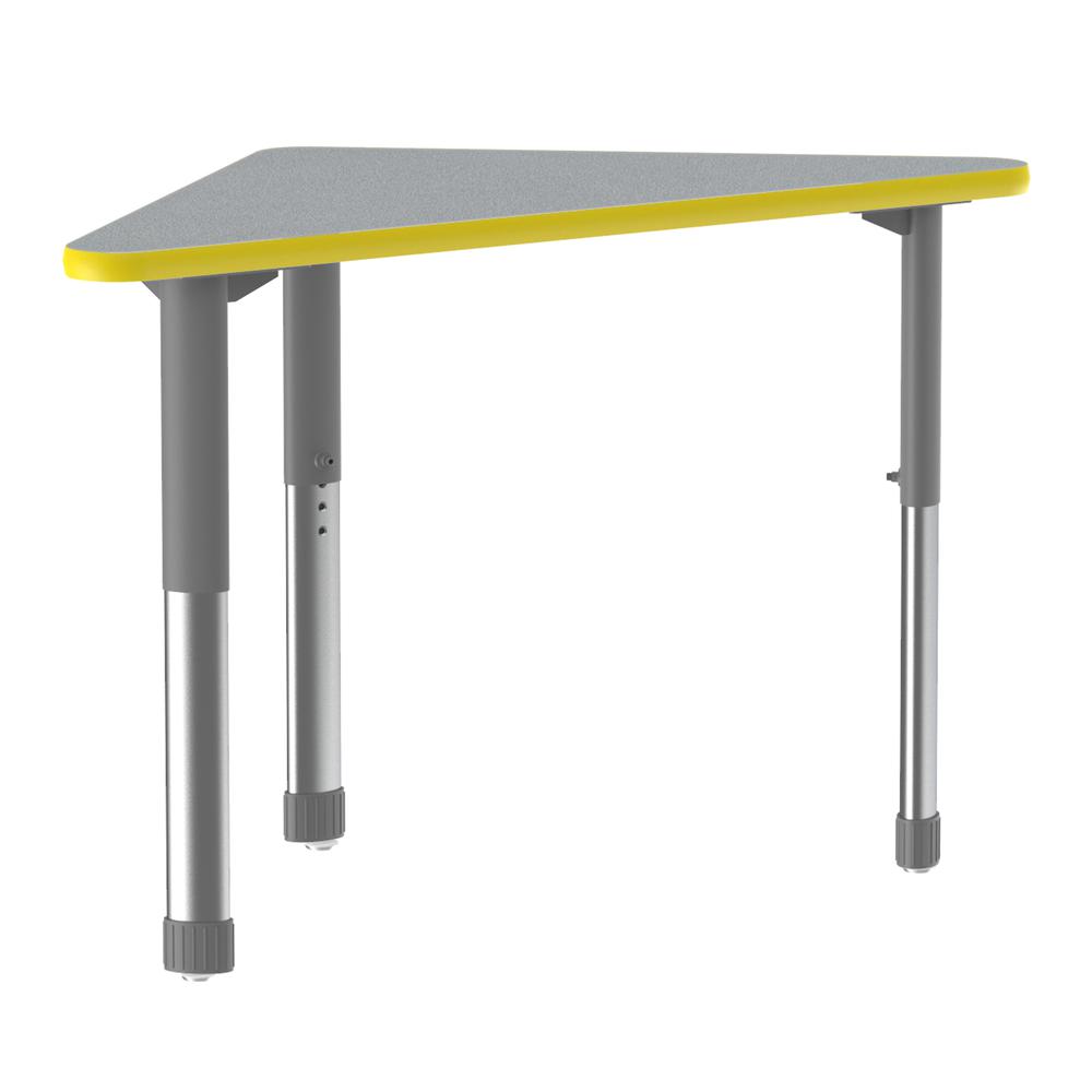 Commercial Lamiante Top Collaborative Desk 41x23", WING GRAY GRANITE, GRAY/CHROME. Picture 6