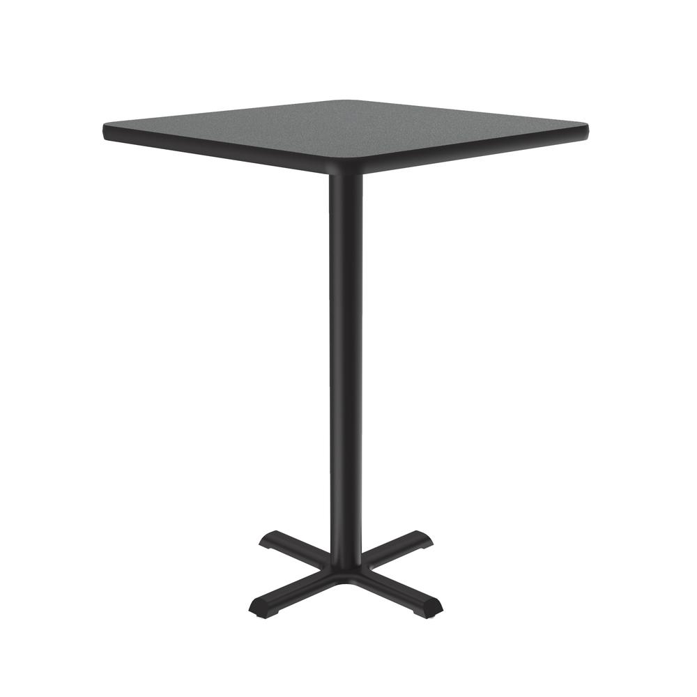 Bar Stool/Standing Height Deluxe High-Pressure Café and Breakroom Table 24x24" SQUARE, MONTANA GRANITE, BLACK. Picture 2