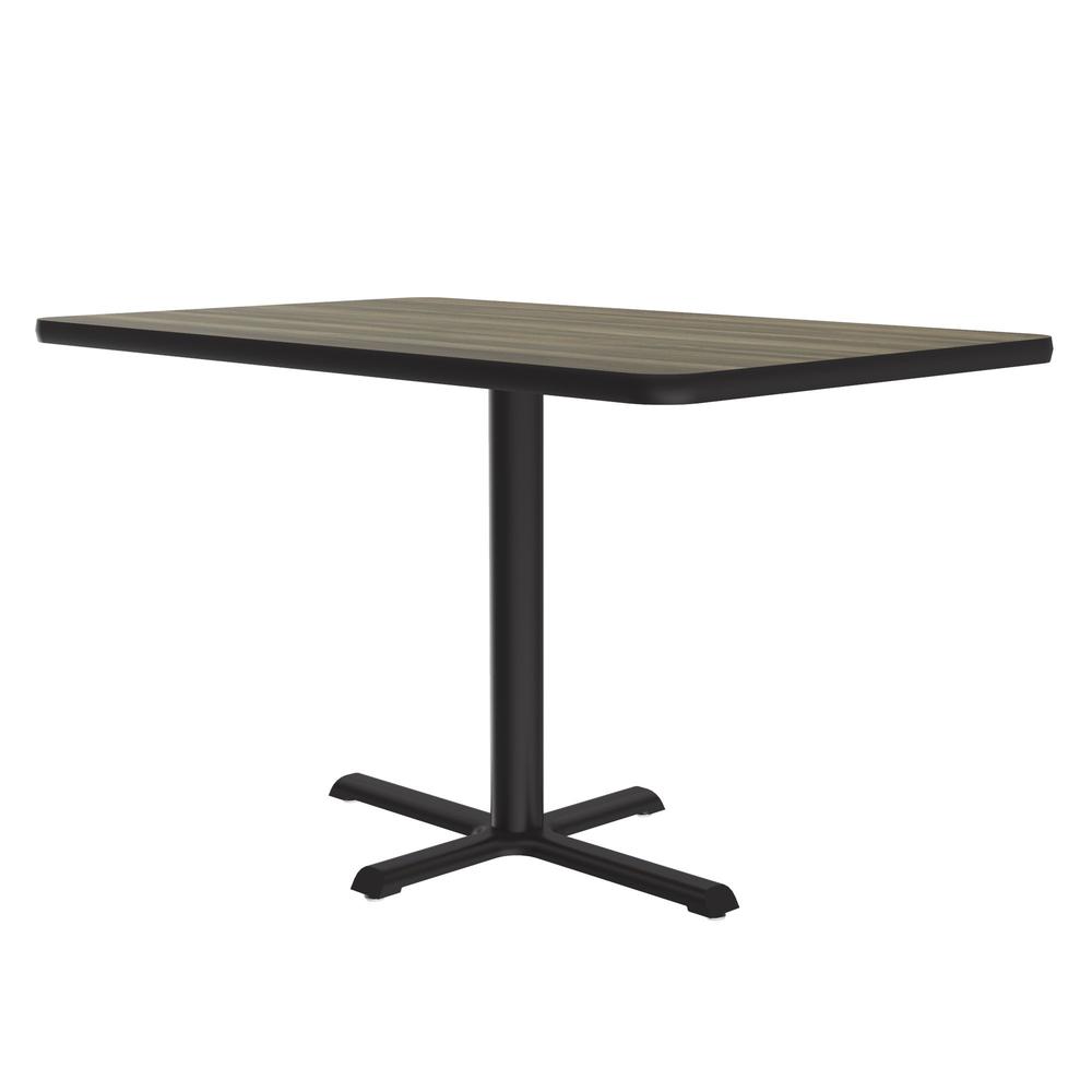 Table Height Deluxe High-Pressure Café and Breakroom Table, 30x48" RECTANGULAR COLONIAL HICKORY, BLACK. Picture 9