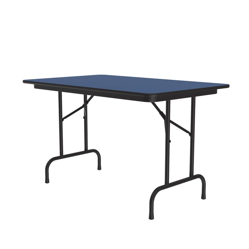 Deluxe High Pressure Top Folding Table 30x48" RECTANGULAR, BLUE, BLACK. Picture 7