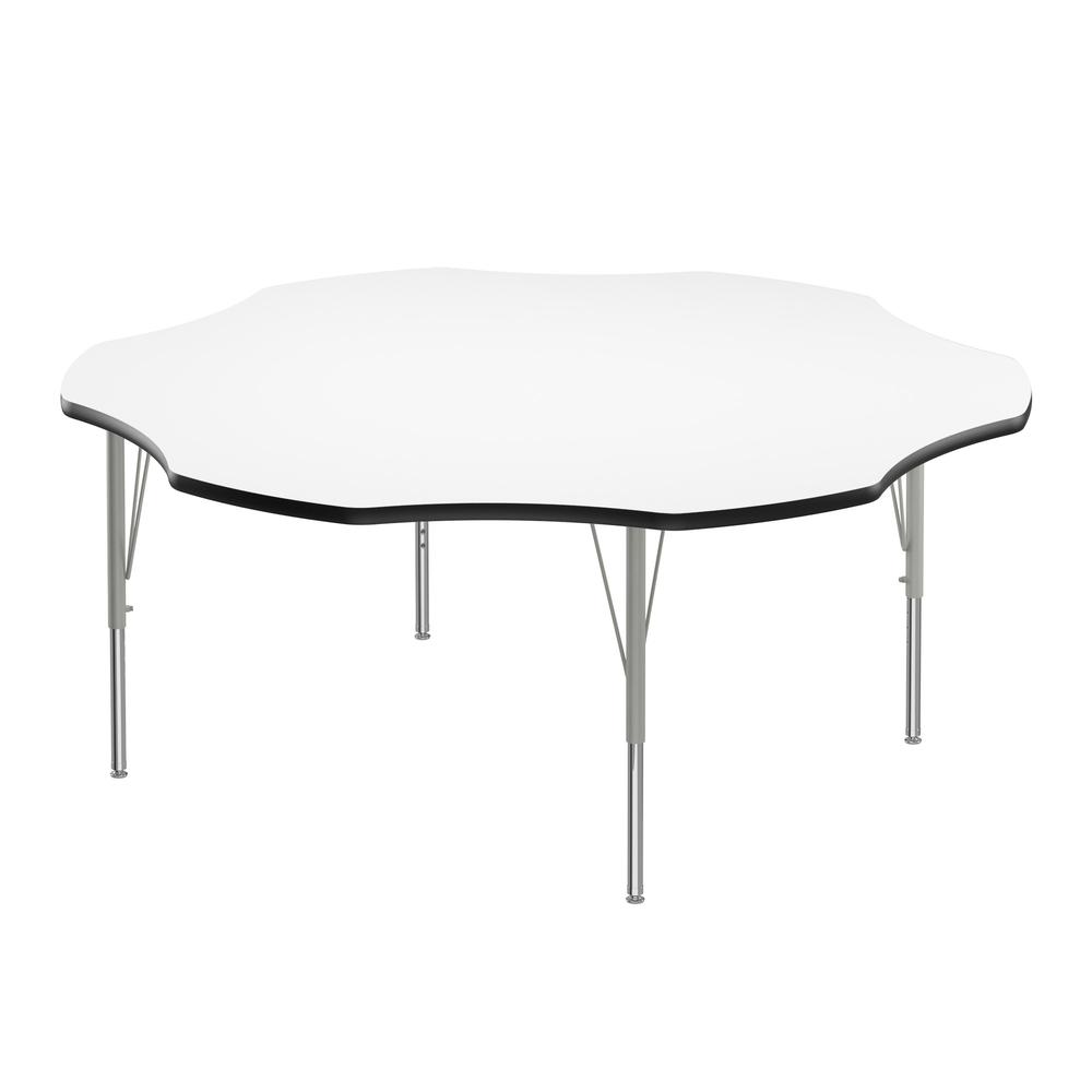 Deluxe High-Pressure Top Activity Tables, 60x60", FLOWER, WHITE SILVER MIST. Picture 7