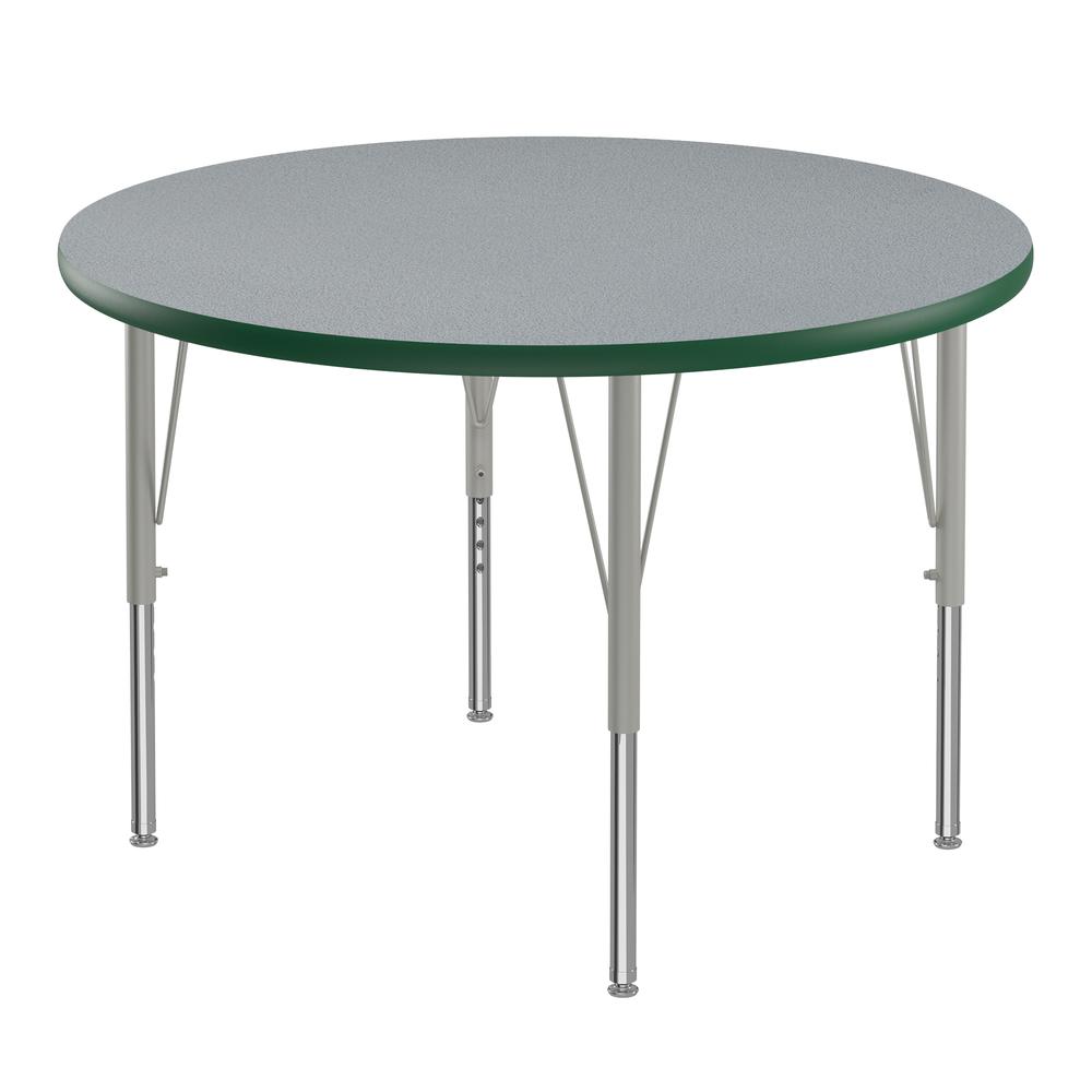 Deluxe High-Pressure Top Activity Tables, 42x42" ROUND, GRAY GRANITE SILVER MIST. Picture 2