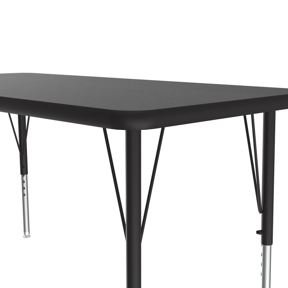 Commercial Laminate Top Activity Tables, 24x60", RECTANGULAR, BLACK GRANITE BLACK/CHROME. Picture 9