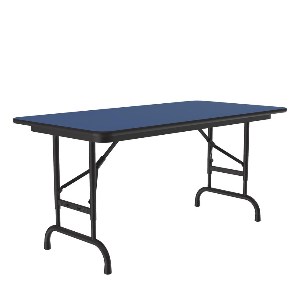 Adjustable Height High Pressure Top Folding Table 24x48" RECTANGULAR, BLUE BLACK. Picture 7