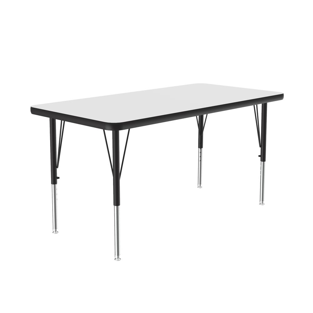 Deluxe High-Pressure Top Activity Tables, 24x36", RECTANGULAR WHITE BLACK/CHROME. Picture 1