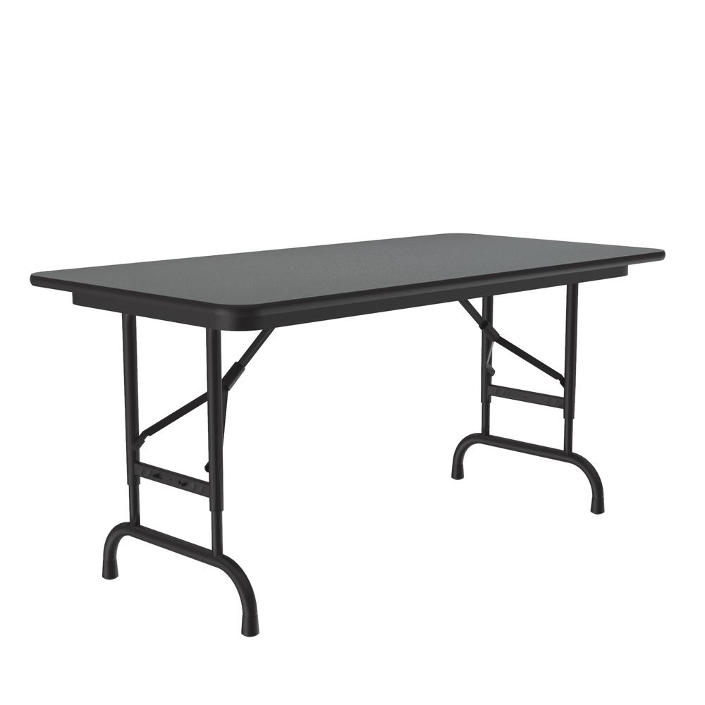 Adjustable Height High Pressure Top Folding Table 24x48", RECTANGULAR MONTANA GRANITE BLACK. Picture 2