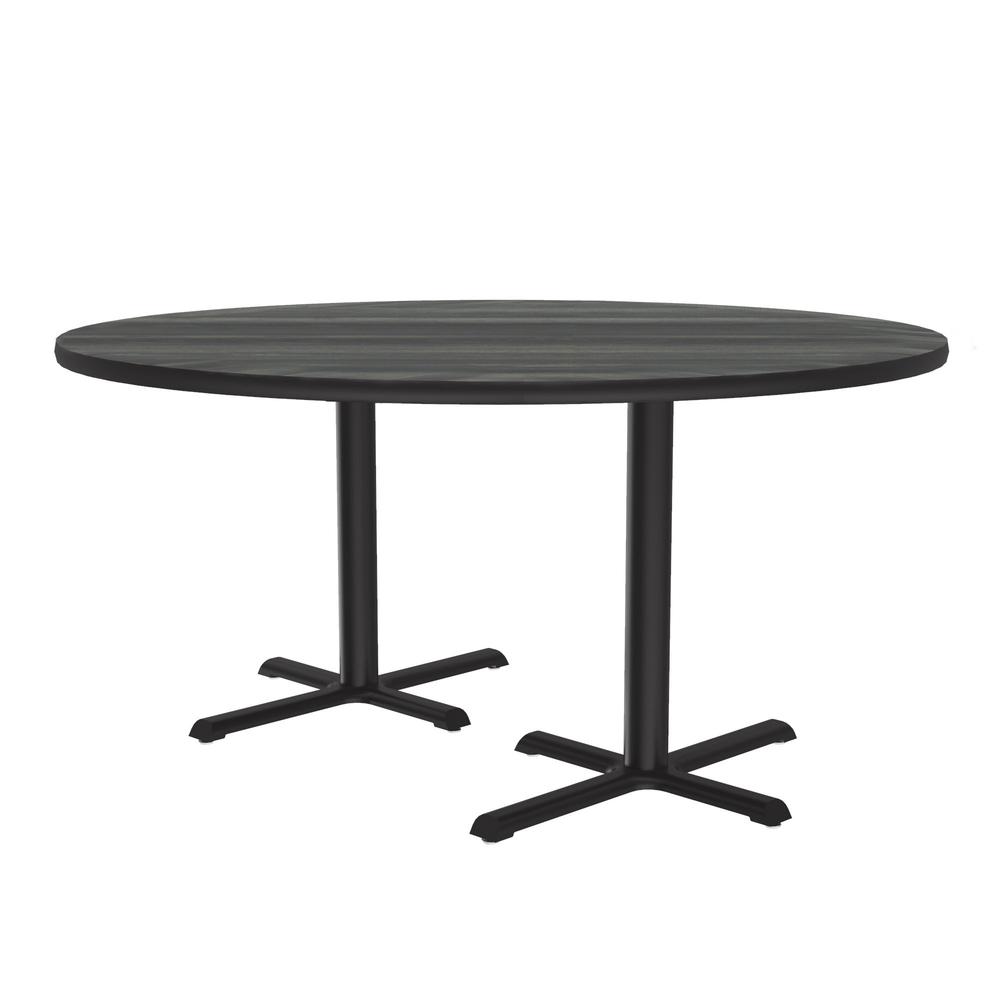 Table Height Deluxe High-Pressure Café and Breakroom Table 60x60", ROUND, NEW ENGLAND DRIFTWOOD BLACK. Picture 11