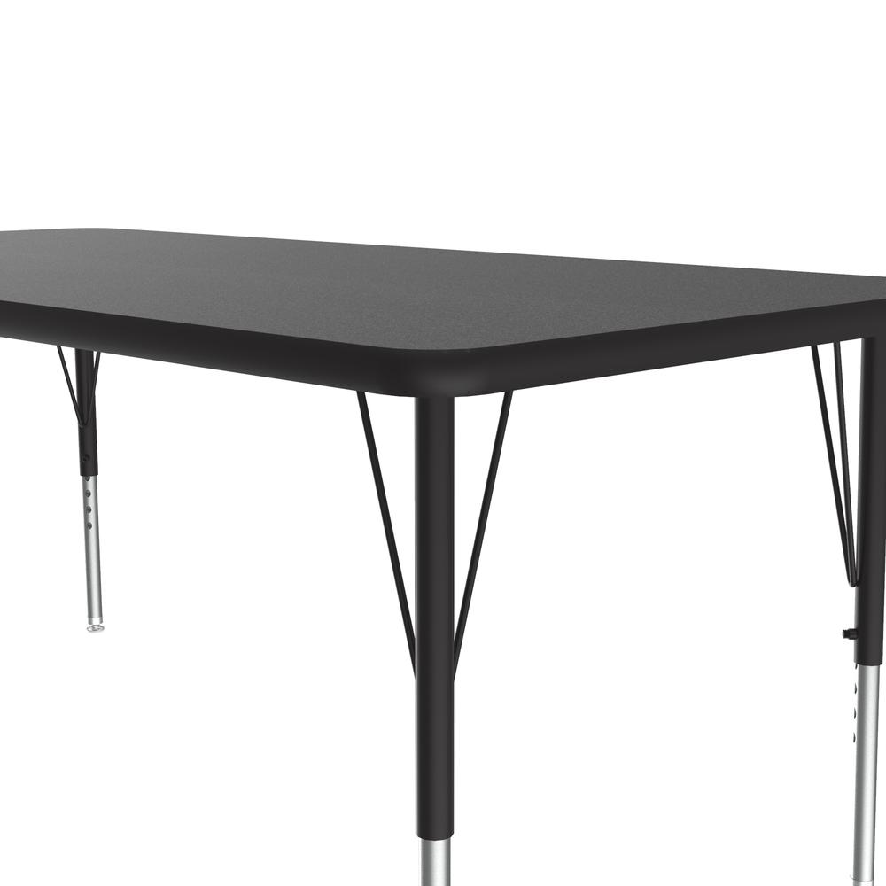 Commercial Laminate Top Activity Tables, 30x60", RECTANGULAR, BLACK GRANITE, BLACK/CHROME. Picture 3