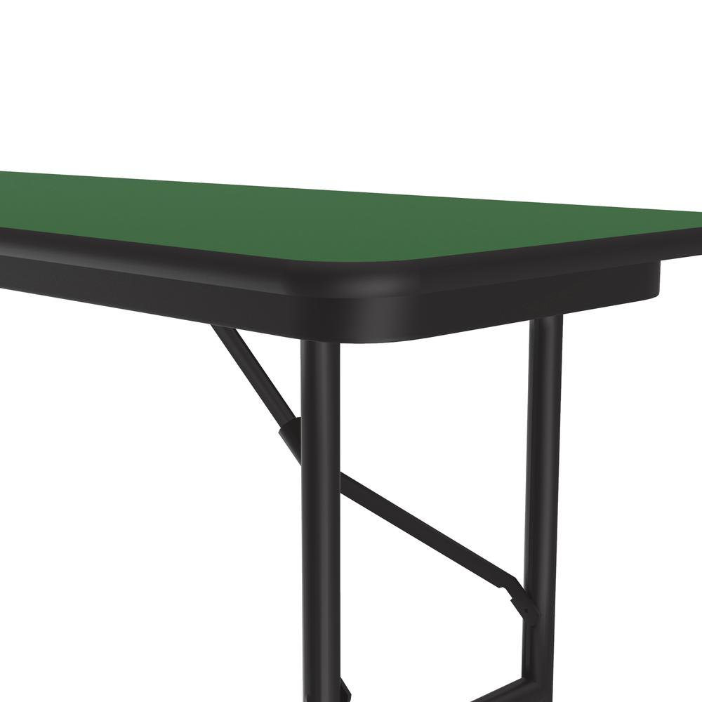 Deluxe High Pressure Top Folding Table, 18x48", RECTANGULAR GREEN BLACK. Picture 4
