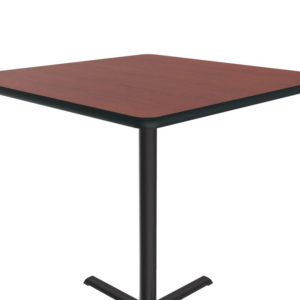 Bar Stool/Standing Height Deluxe High-Pressure Café and Breakroom Table 42x42", SQUARE CHERRY, BLACK. Picture 8